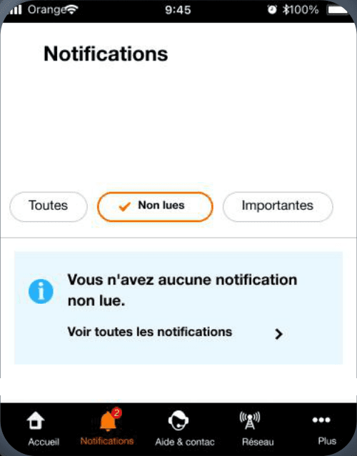 Notification centre empty state once everything is read