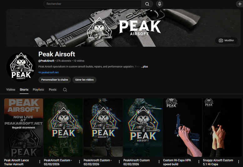 Peak Airsoft on YouTube