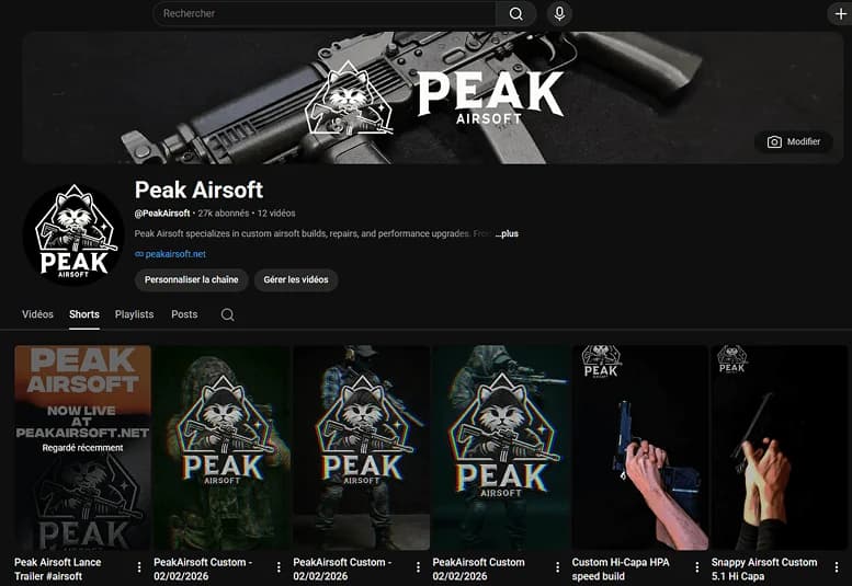 Peak Airsoft on YouTube