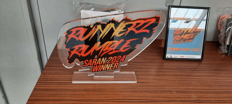 Runnerz Rumble winner's trophy