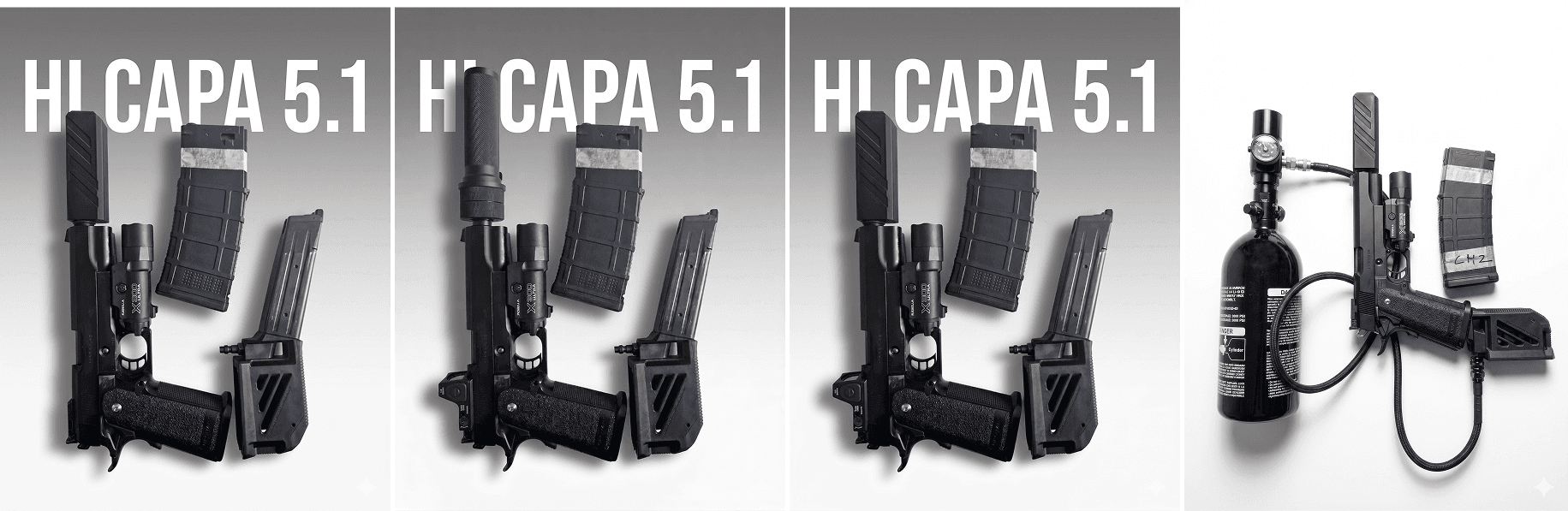 Hi-Capa 5.1 build, four-panel content sheet
