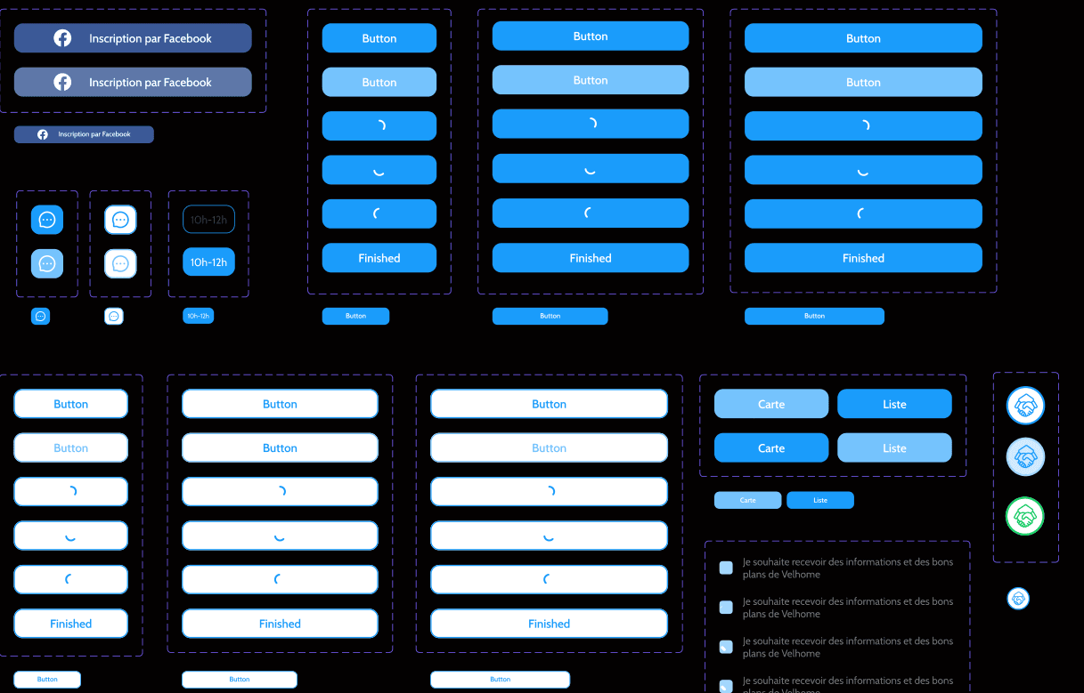Velhome design system components