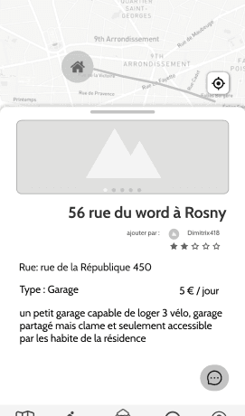 Booking wireframe